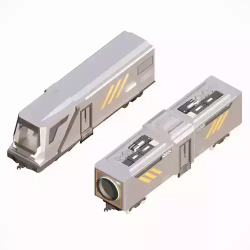 Sci-Fi Train Futuristic High-Speed Transport 002 3D model