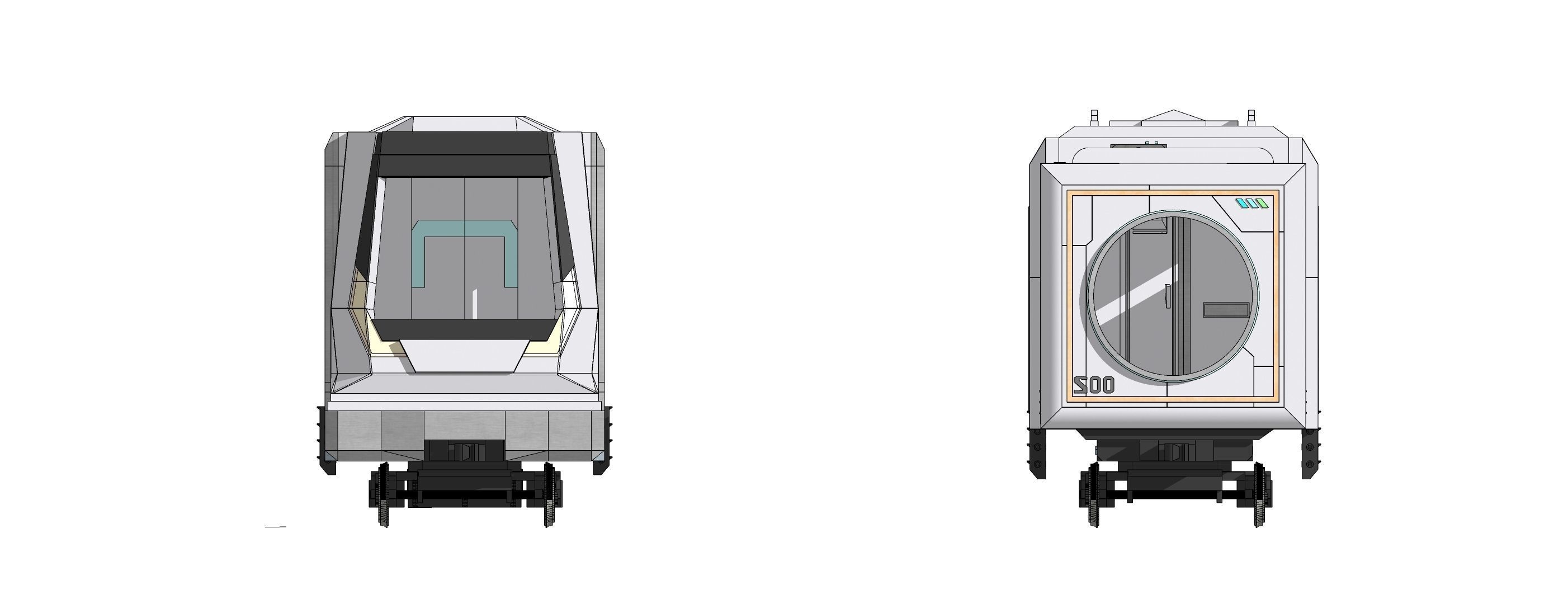 Sci-Fi Train Futuristic High-Speed Transport 002 3D model_1