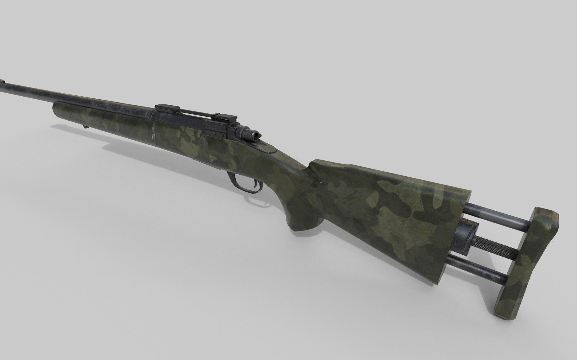 M24 Sniper Rifle Low-poly 3D model Low-poly 3D model_3