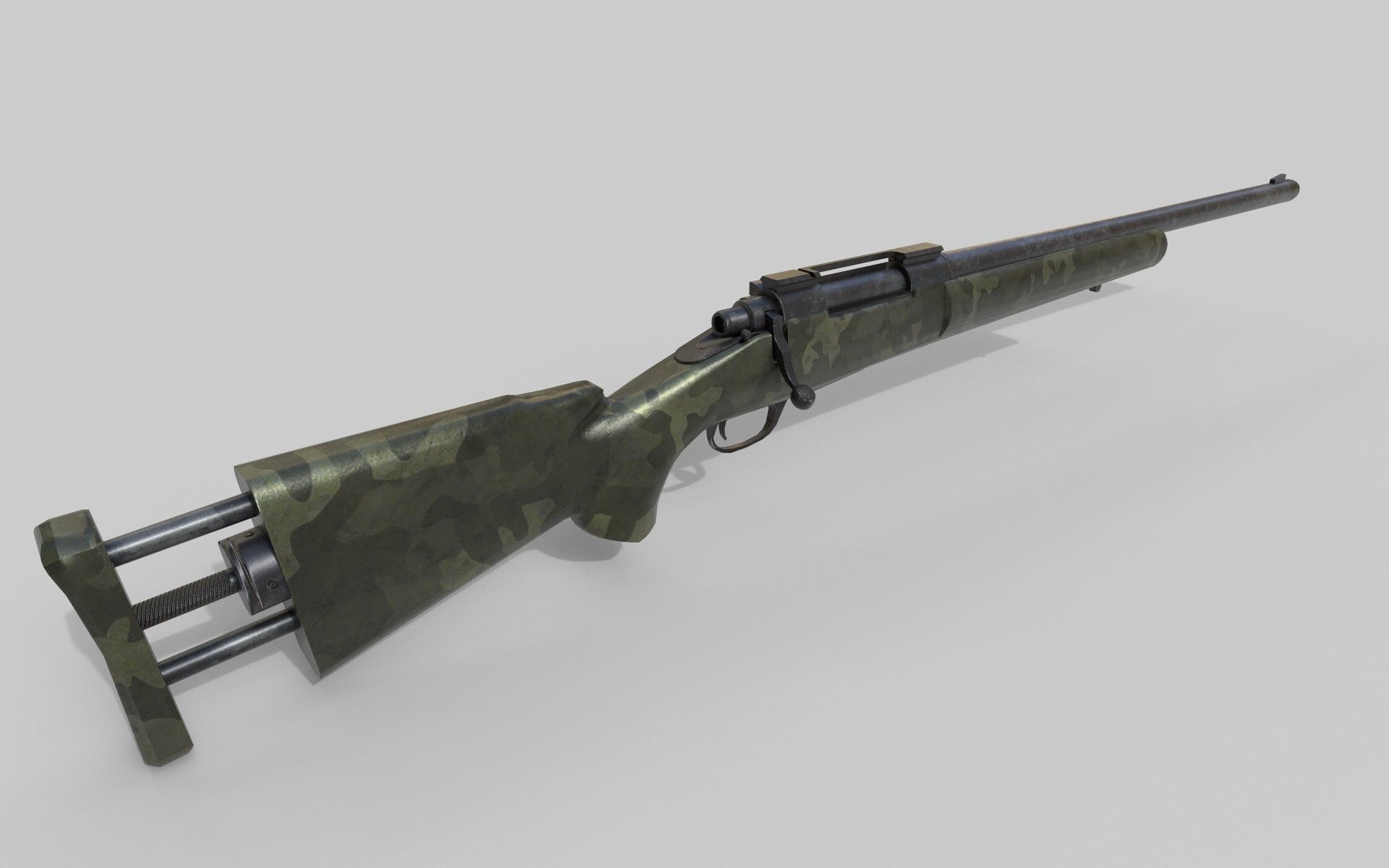 M24 Sniper Rifle Low-poly 3D model Low-poly 3D model_2