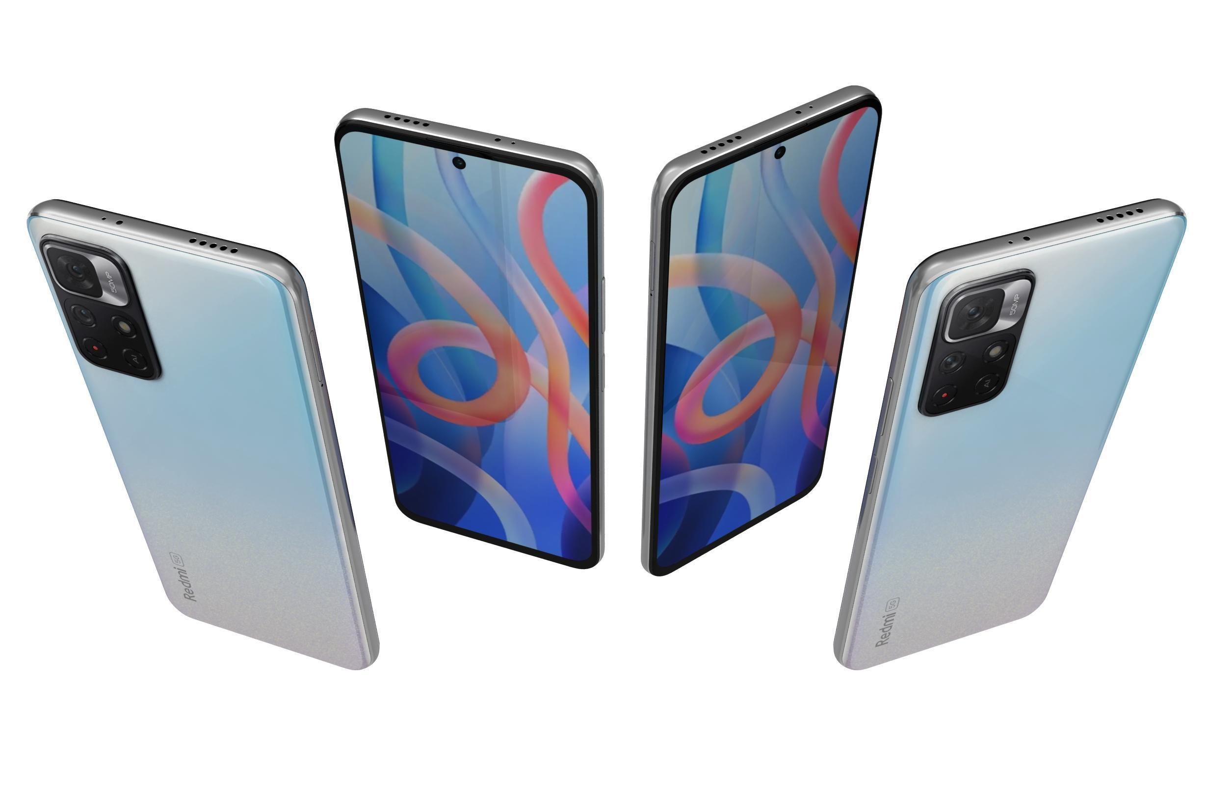 Xiaomi Redmi Note 11 Stardust White 3D model_4