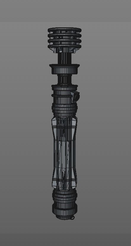 Star Wars Leias lightsaber 3D print model_2