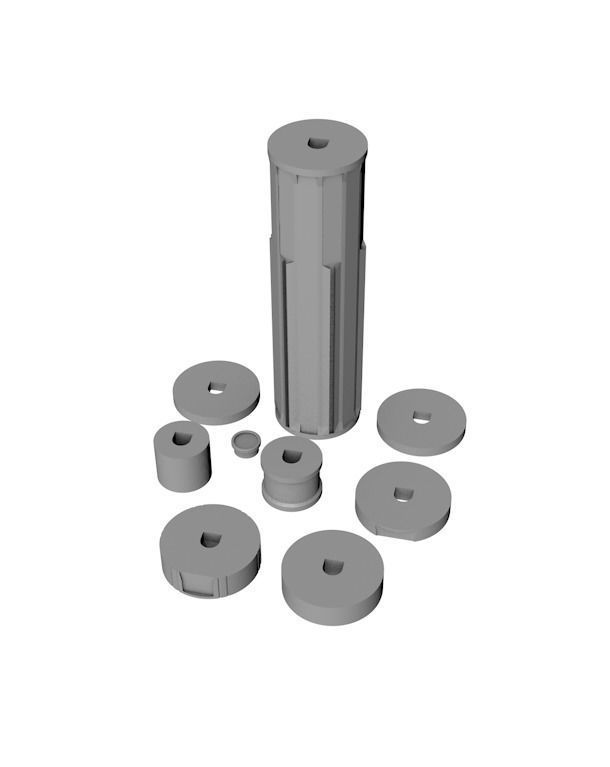 Star Wars Leias lightsaber 3D print model_3