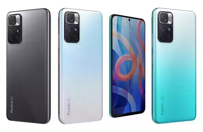 Xiaomi Redmi Note 11 All Colors 3D model Xiaomi Redmi Note 11 All Colors 3D model