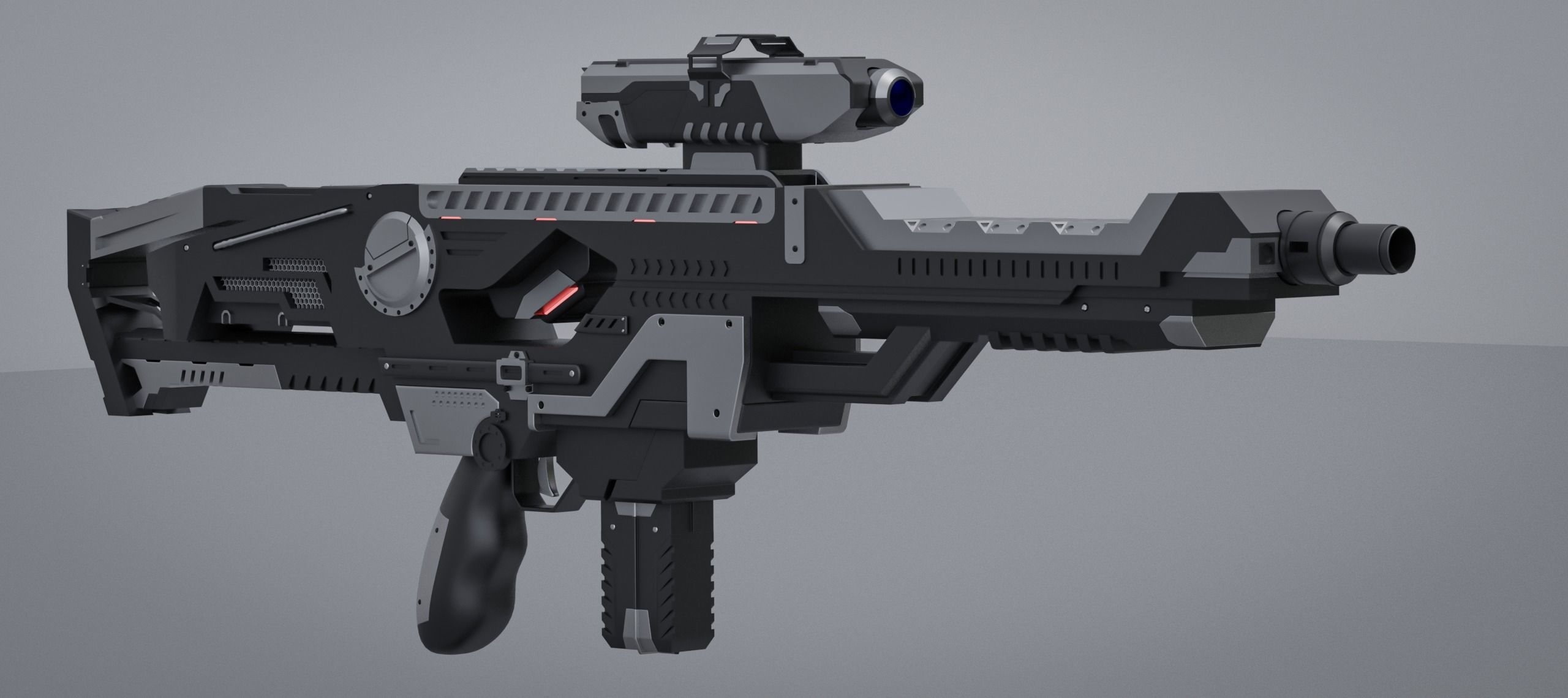 Sci-Fi gun  3D model_1