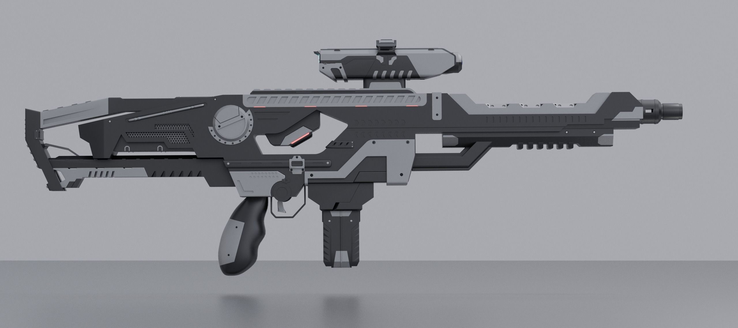 Sci-Fi gun  3D model_2