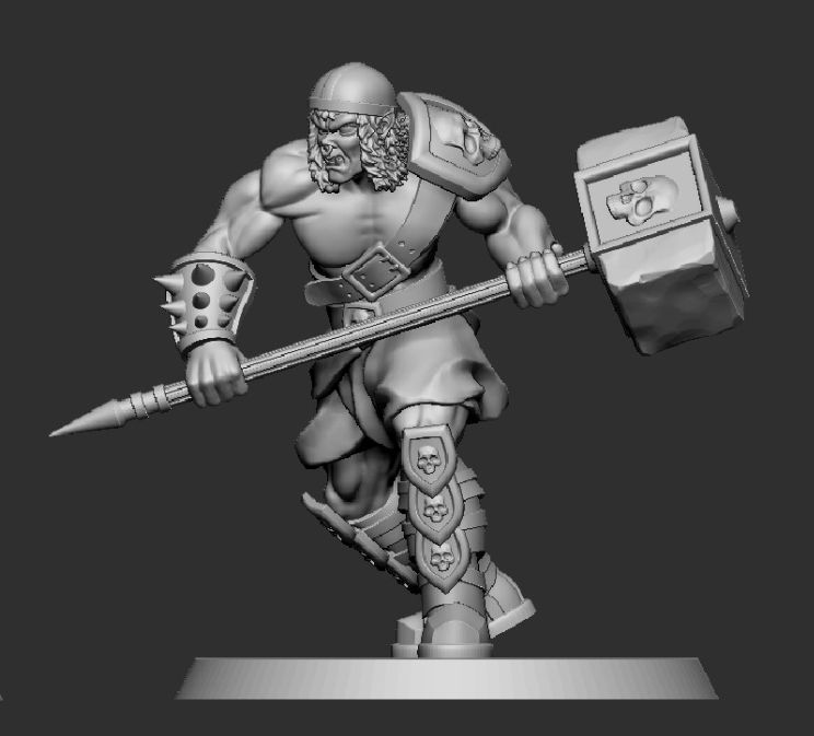 Orc Miniature Free 3D print model_3