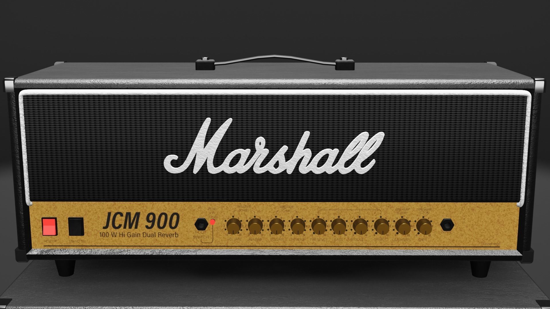 Marshall JCM 900 Guitar amplifier 3D model_2