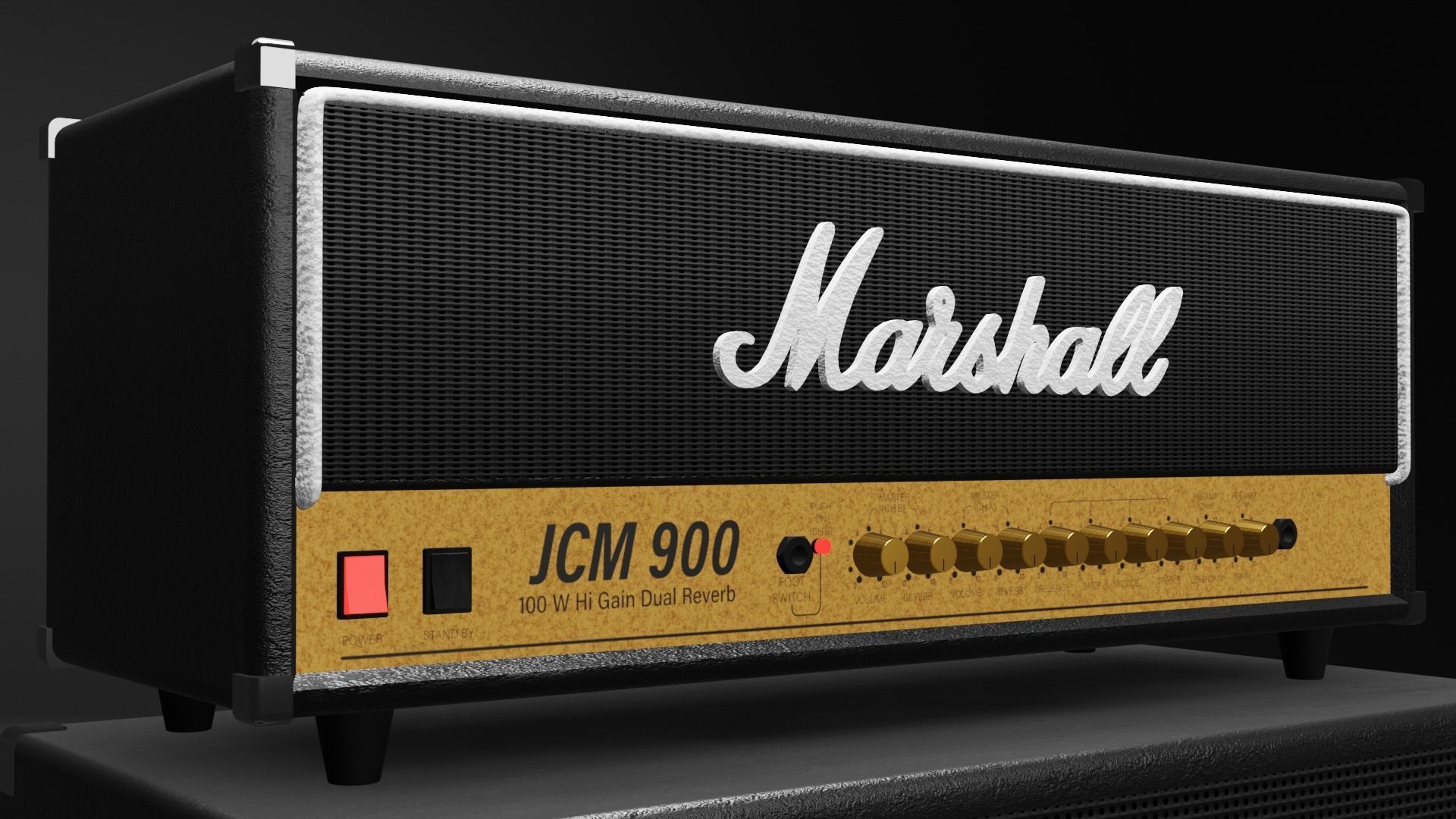 Marshall JCM 900 Guitar amplifier 3D model_3