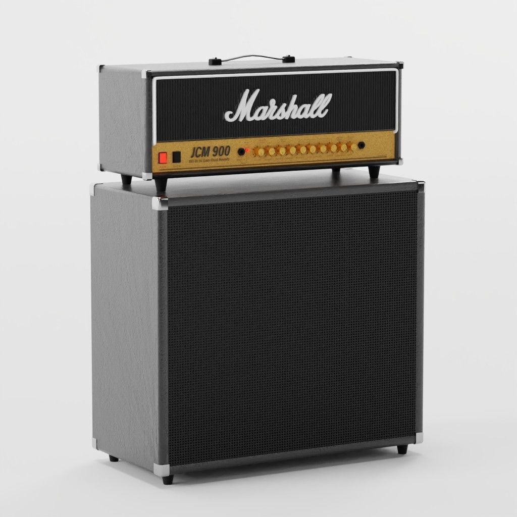 Marshall JCM 900 Guitar amplifier 3D model_4