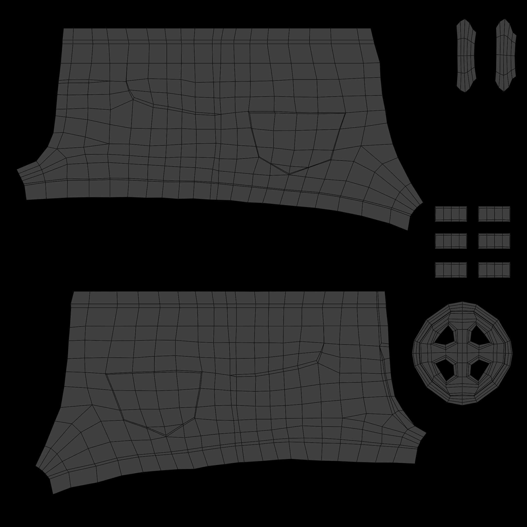 Female Nacked Rigged character 3D model_35