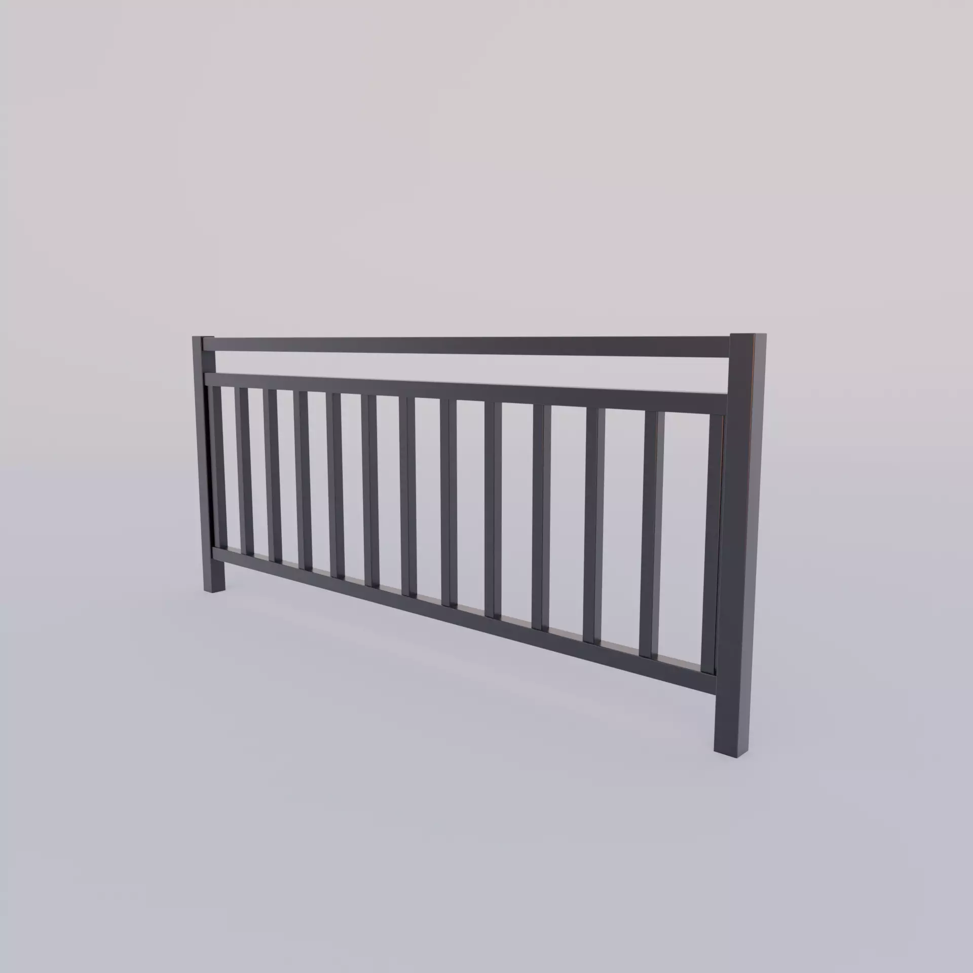 Iron Fence Modular 3D model_0