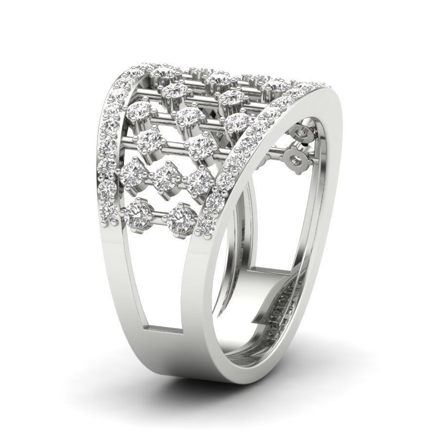 solitaire wedding engagement women ring 3D print model 3D print model_8
