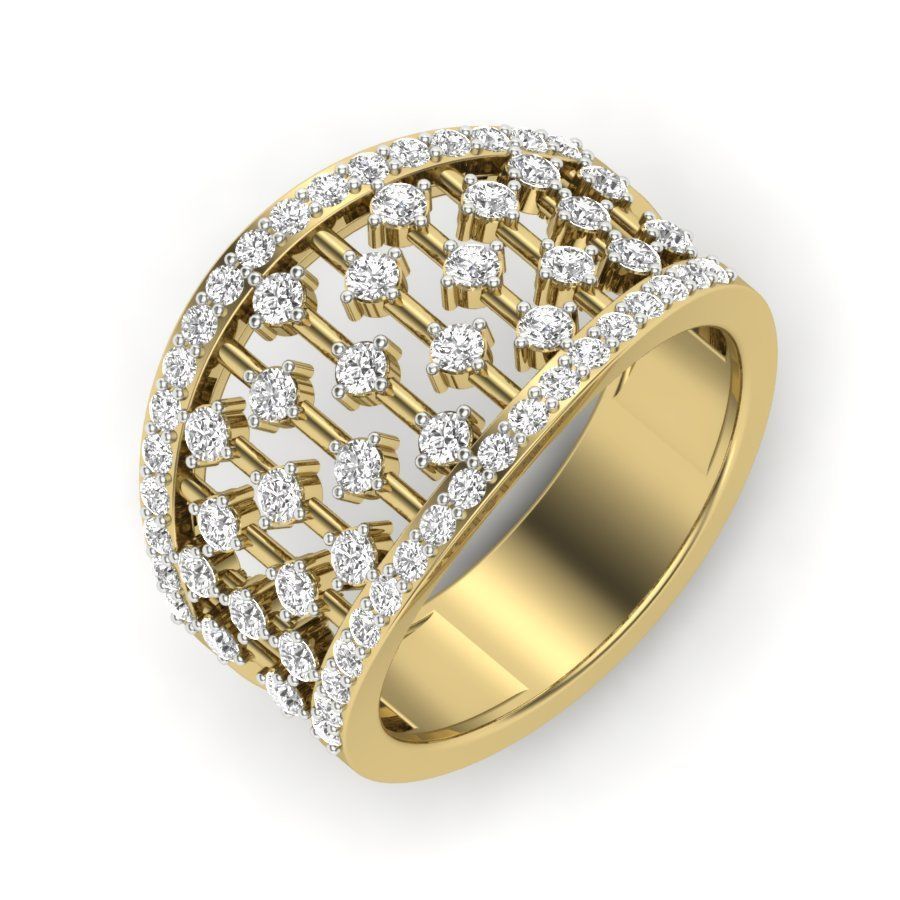 solitaire wedding engagement women ring 3D print model 3D print model_13