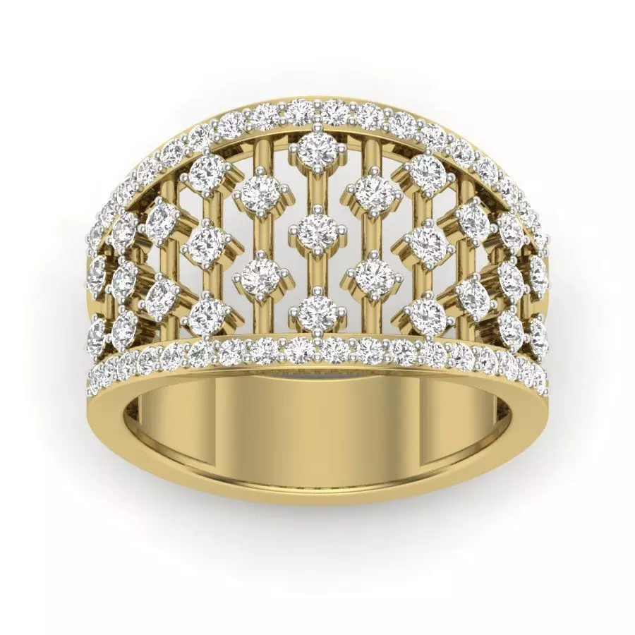 solitaire wedding engagement women ring 3D print model 3D print model_0