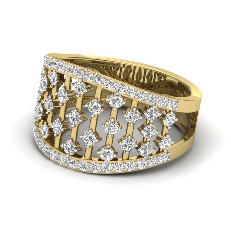 solitaire wedding engagement women ring 3D print model 3D print model_4