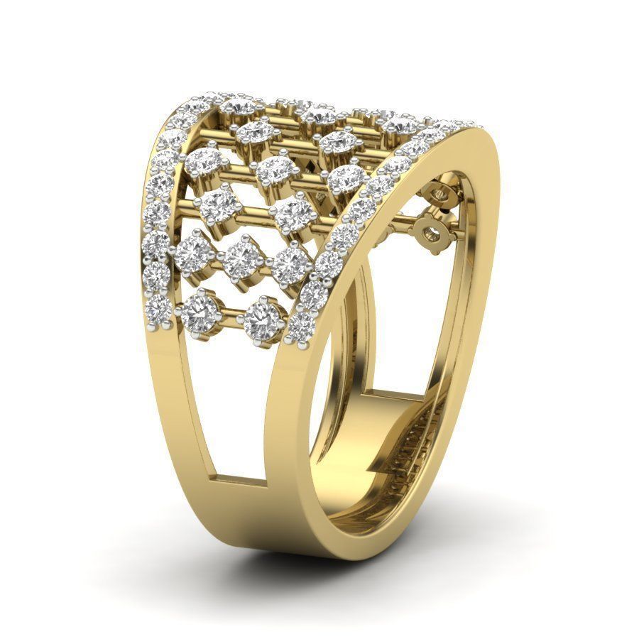 solitaire wedding engagement women ring 3D print model 3D print model_3