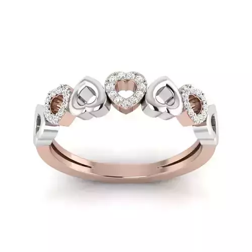 Women solitaire Heart ring 3dm stl render detail 3D print model