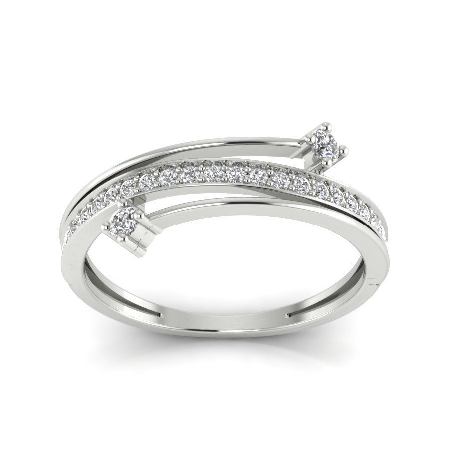 Solitaire Engagement Ring 3D print model 3D print model_14