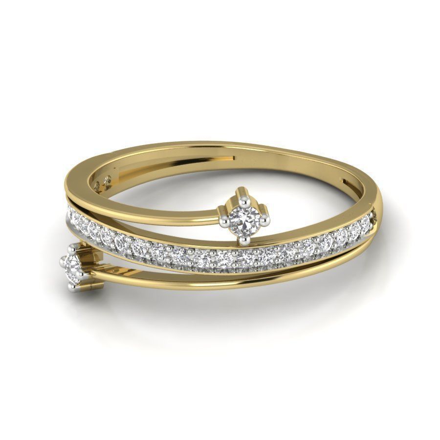 Solitaire Engagement Ring 3D print model 3D print model_5