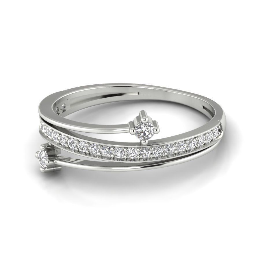 Solitaire Engagement Ring 3D print model 3D print model_8