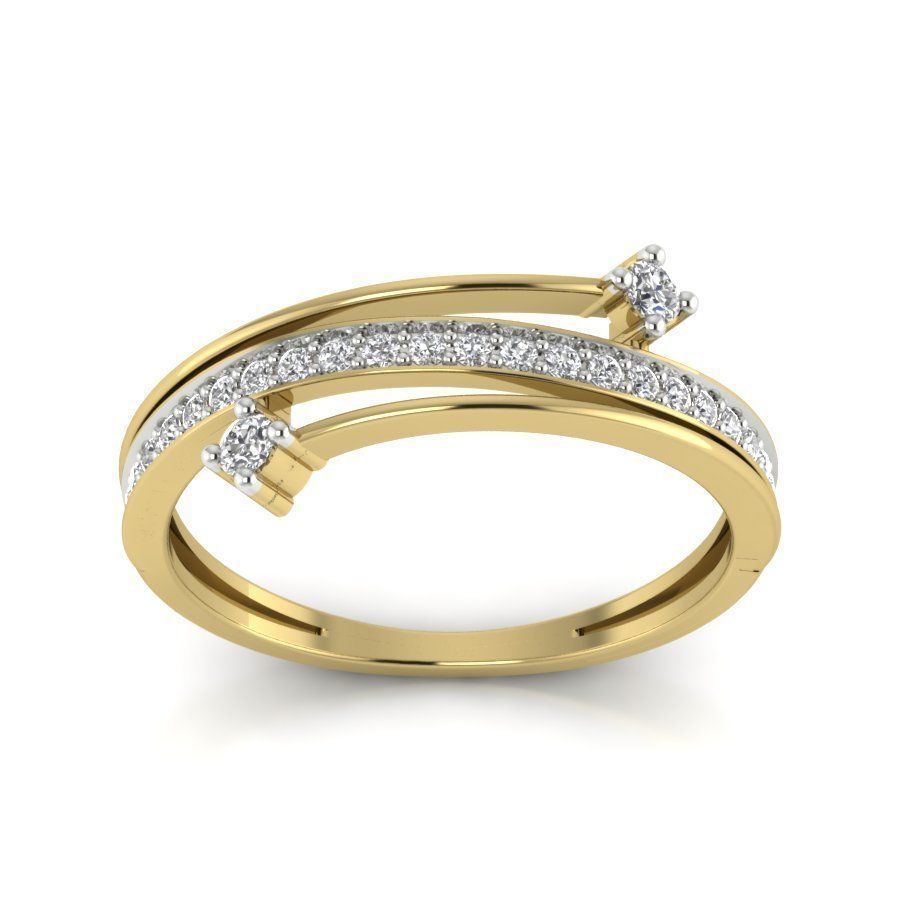 Solitaire Engagement Ring 3D print model 3D print model_2