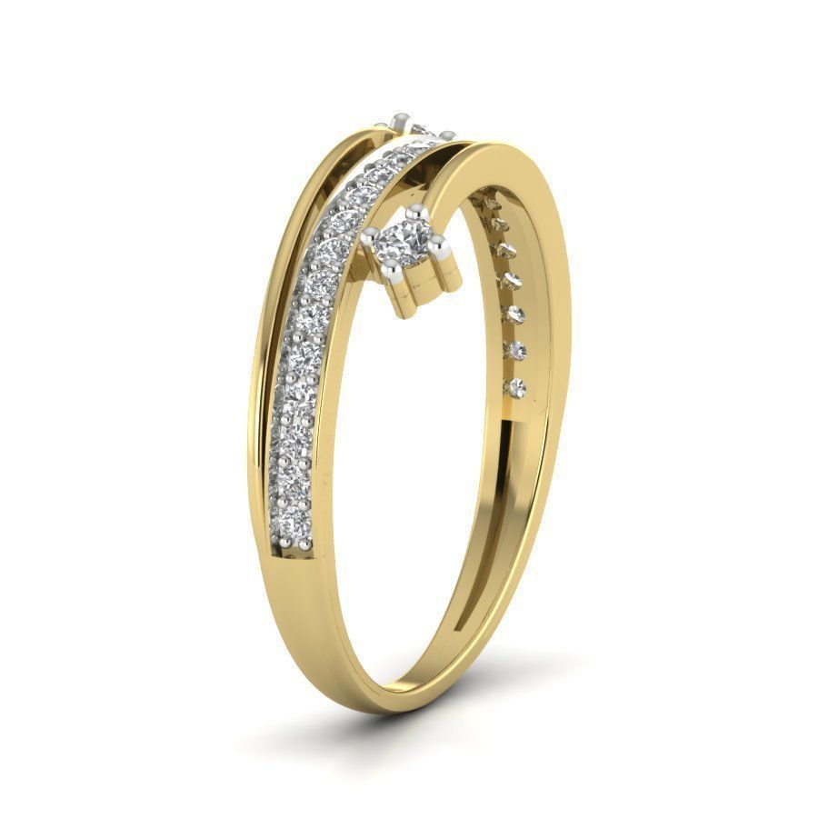 Solitaire Engagement Ring 3D print model 3D print model_16