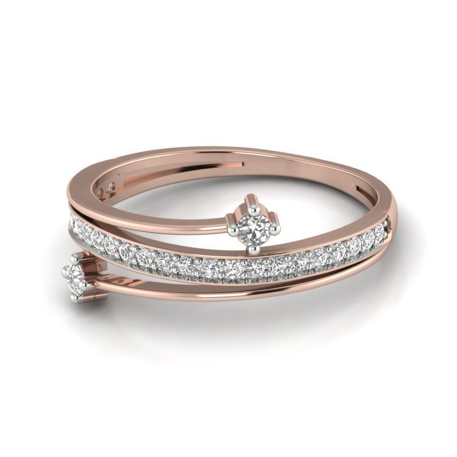 Solitaire Engagement Ring 3D print model 3D print model_21