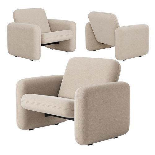 Wilkes Lounge Chair By Herman Miller 3D model