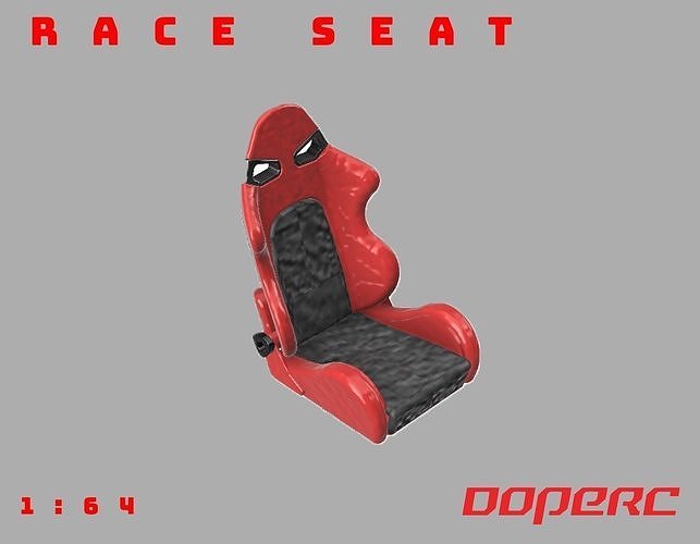 1 64  Race Seat for hotwheels builds 3D print model