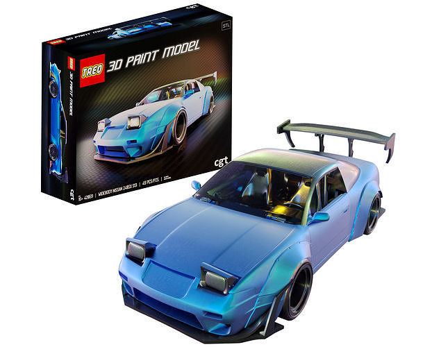 Widebody 240SX S13 1991 Custom Display and RC Parts 3D print model