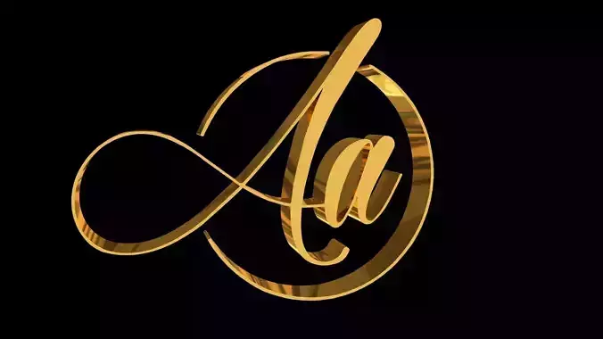 AA Logo 3D Design 3D model
