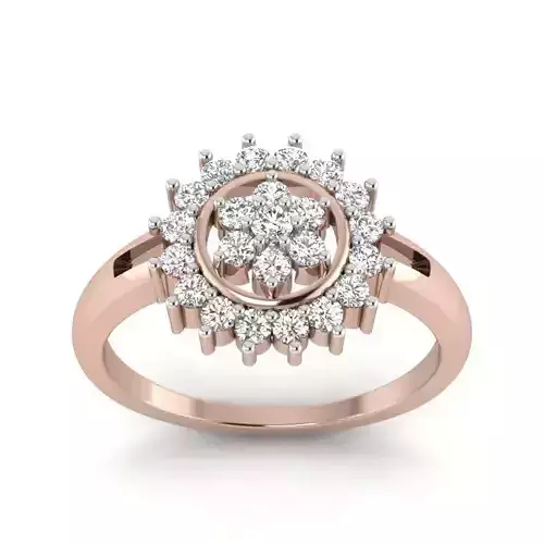 Solitaire wedding engagement ring with 360 view 3D print model