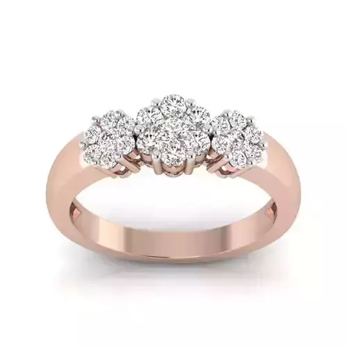 solitaire wedding engagement ring with 360 view 3D print model