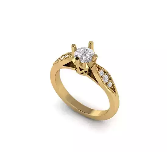5mm RBC artdeco Engagement Ring