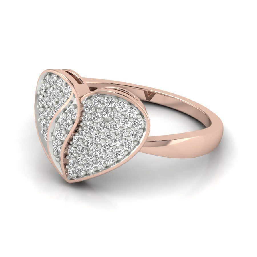 Women heart ring 3dm render detail 3D print model 3D print model_12