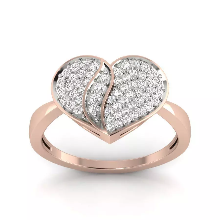 Women heart ring 3dm render detail 3D print model 3D print model_0
