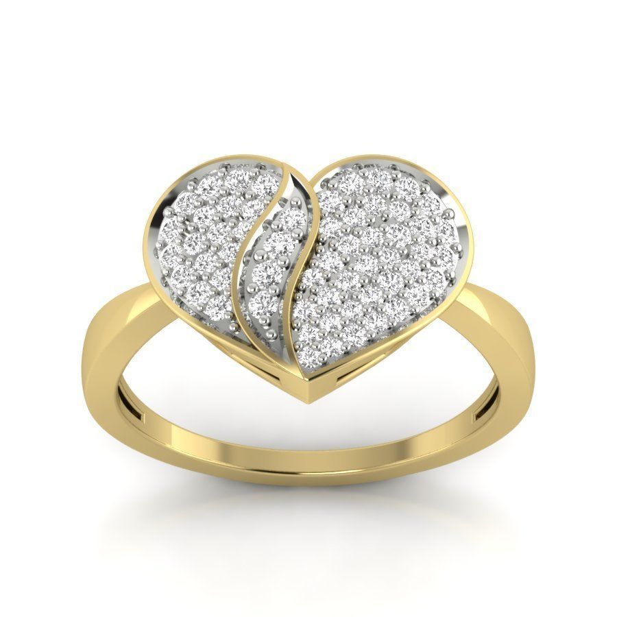 Women heart ring 3dm render detail 3D print model 3D print model_2