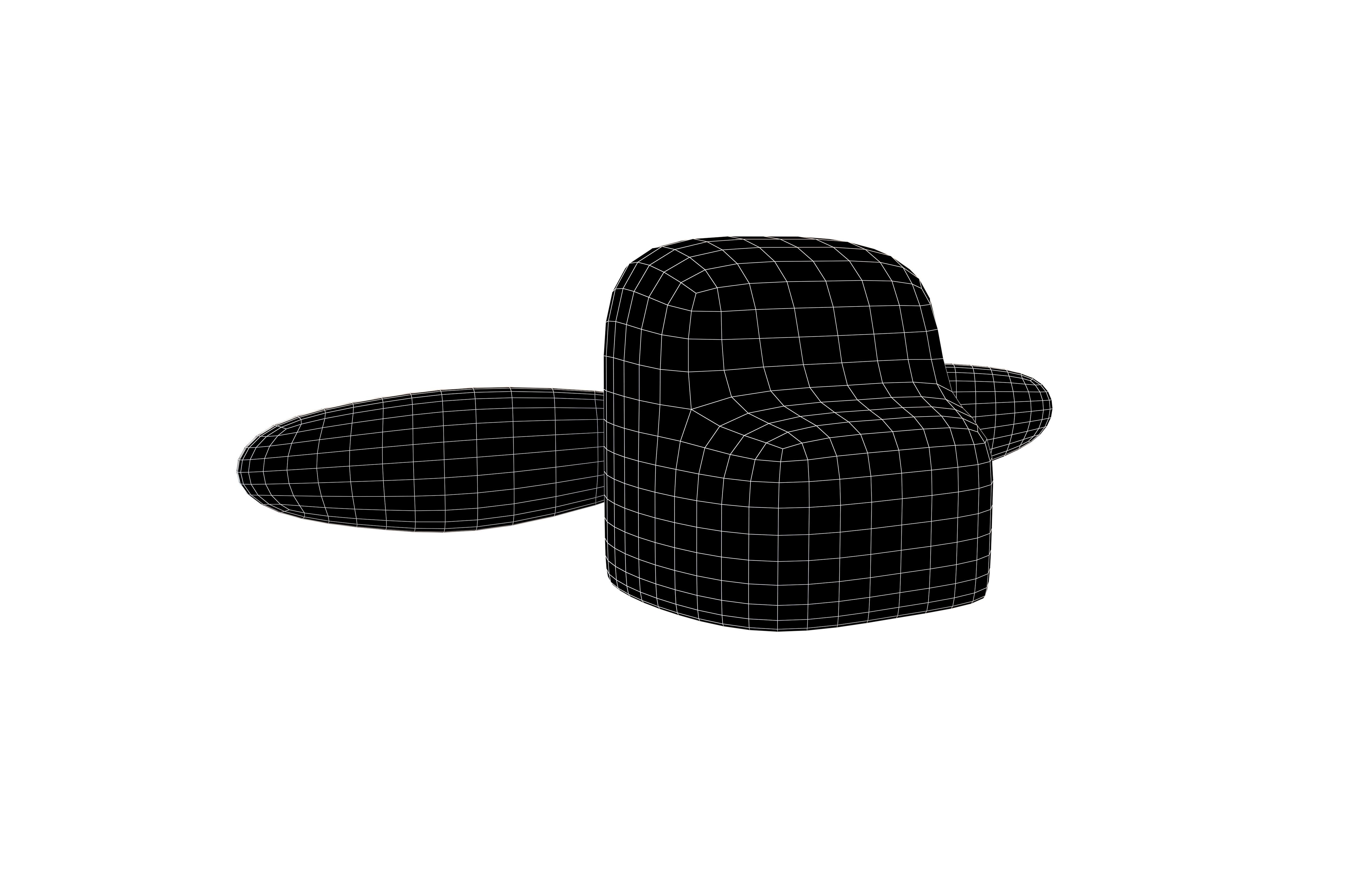 Futou Hat v1 001 Low-poly 3D model_4