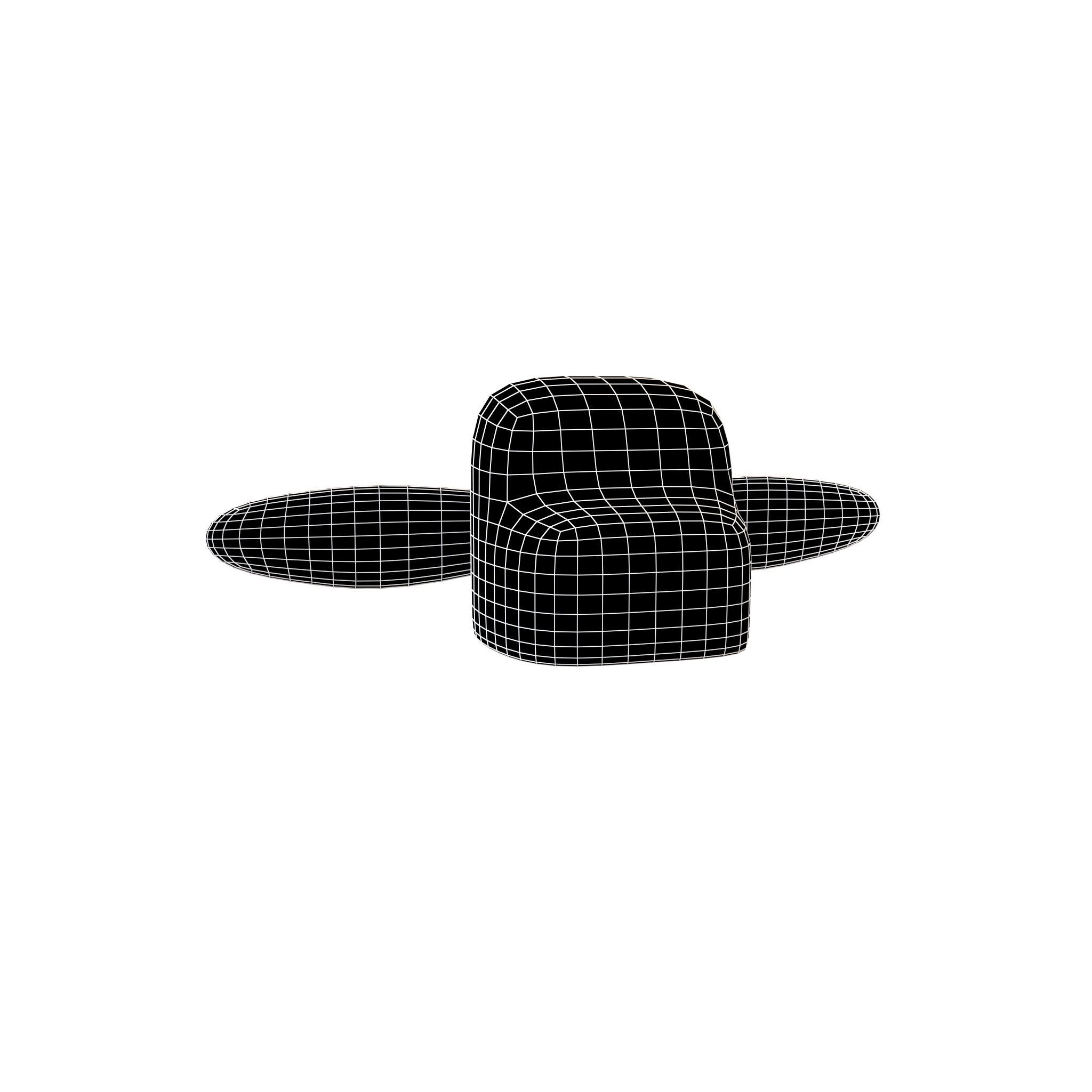 Futou Hat v1 001 Low-poly 3D model_7