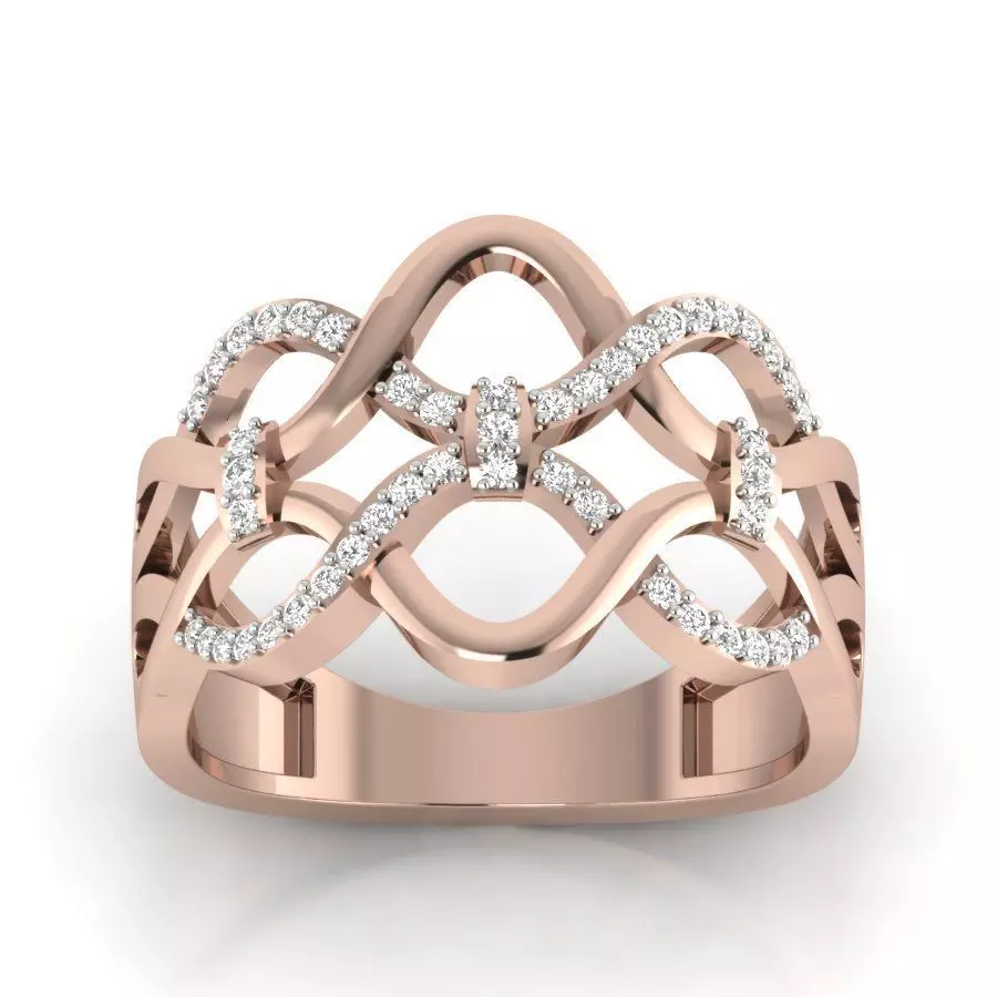 Tiara Crown Ring Princess Hearts Ring 3dmodel 3D print model 3D print model