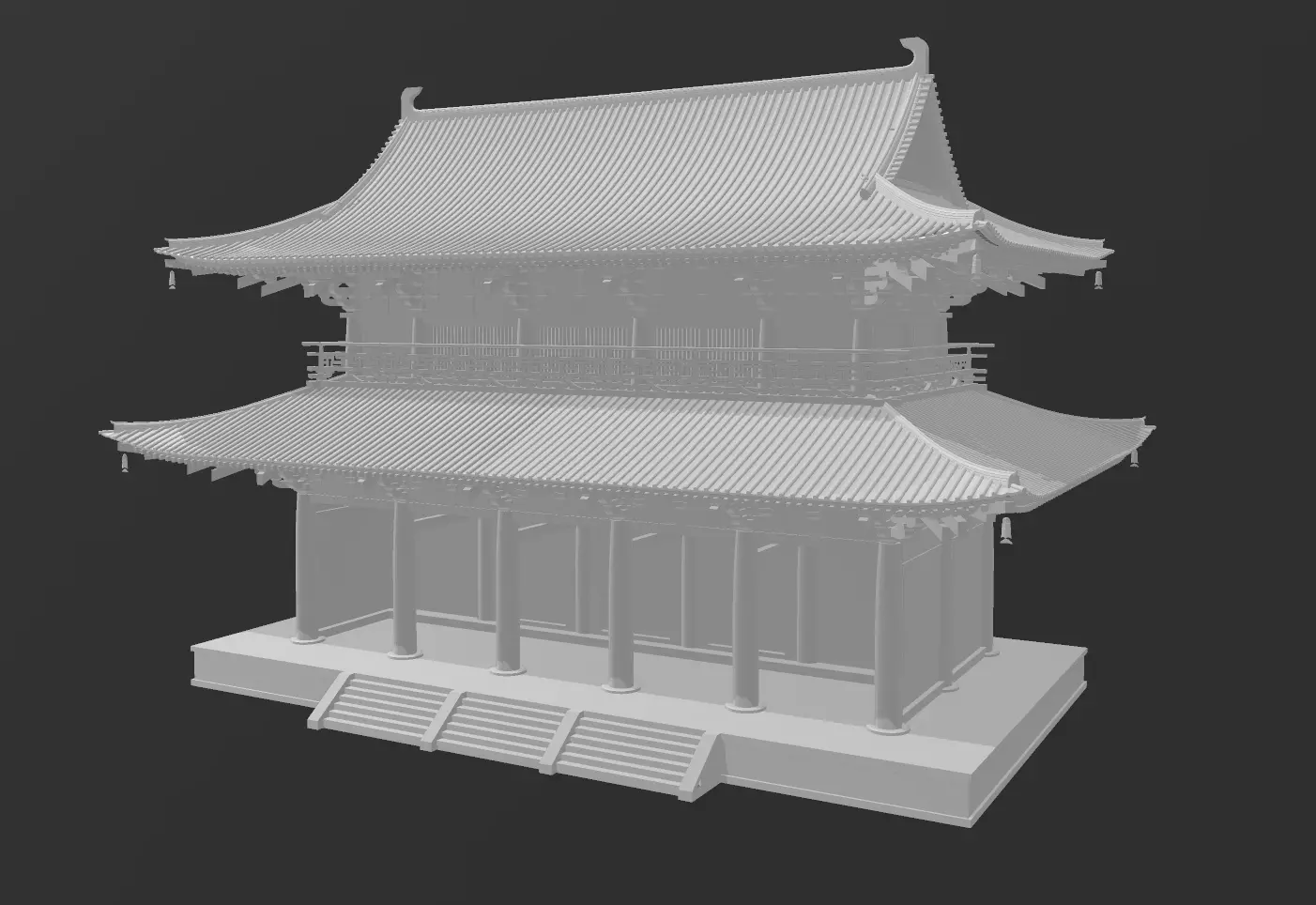 China Architectural building 3D print model_0