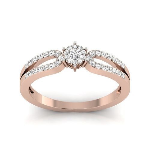 solitaire women ring 3dm 3D print model 3D print model