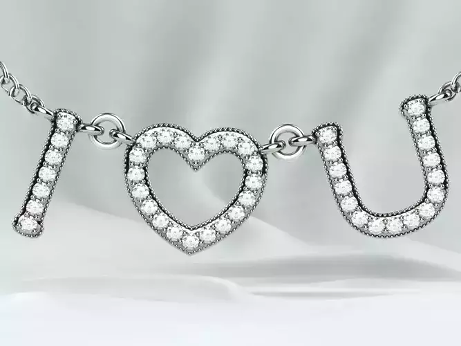 I Love You Gold Necklace or Bracelet