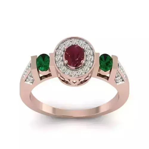 Women solitaire Oval Stone ring 