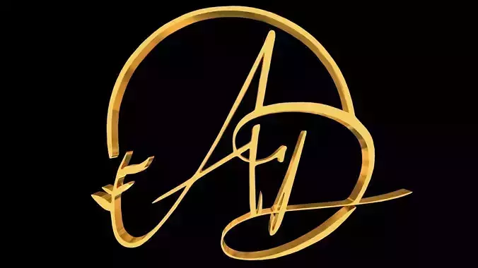 AD Logo 3D Design 3D model