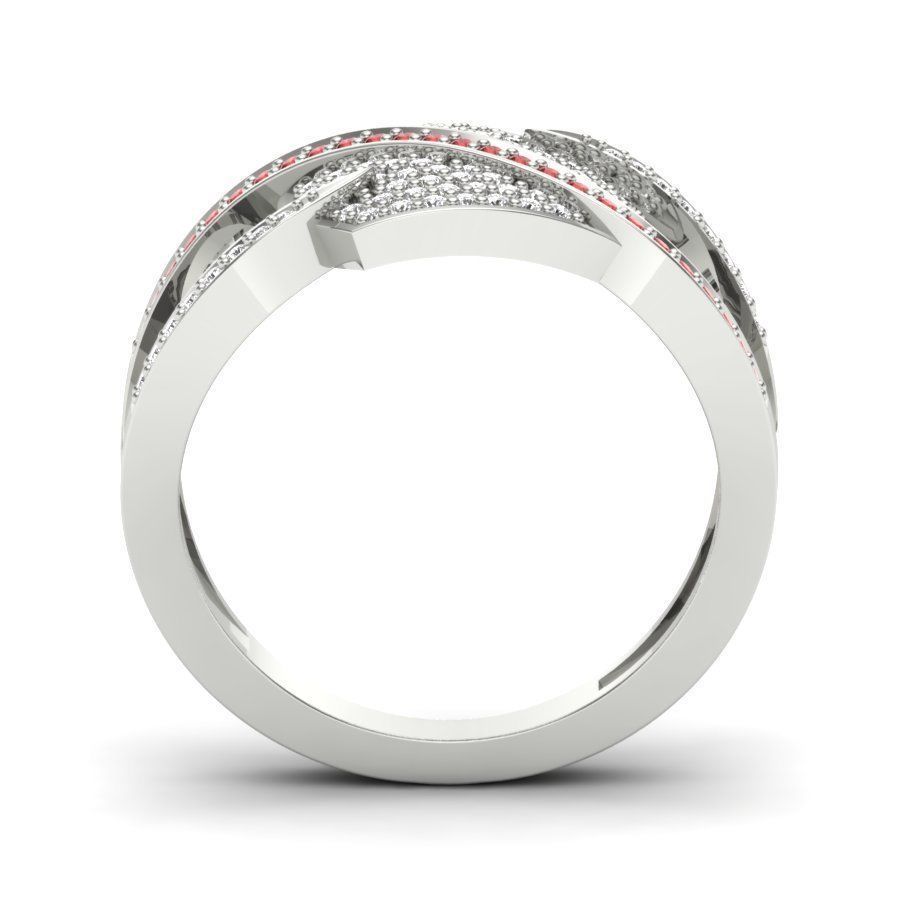 Valentines heart signet ring with ornament 3D print model 3D print model_15