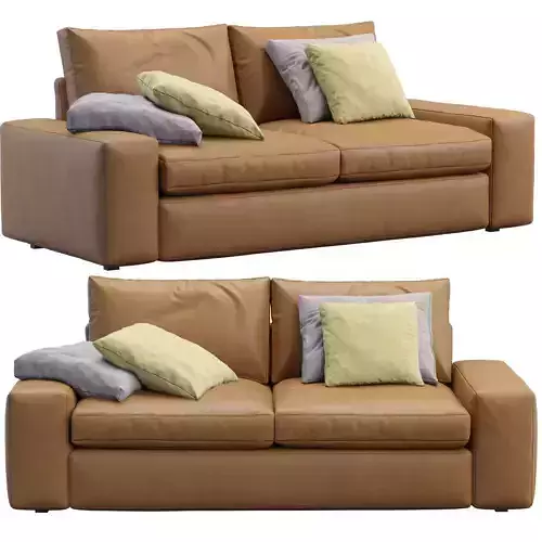 Leather Sofa Kivik By Ikea 3D model