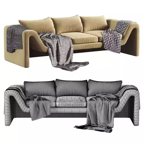 PERIMETER CAMEL SOFA 3D model