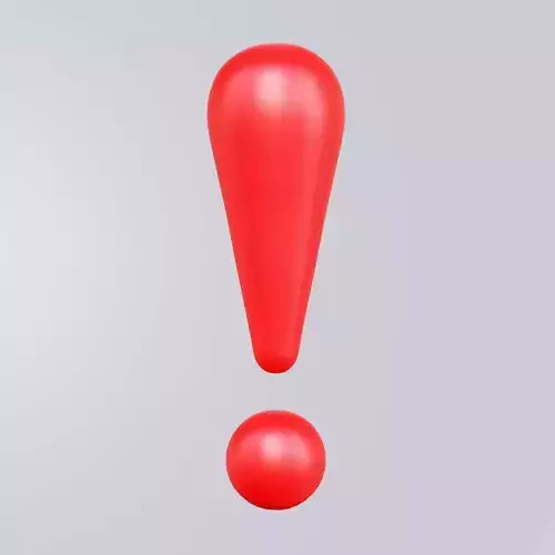 Exclamation Mark 3D model